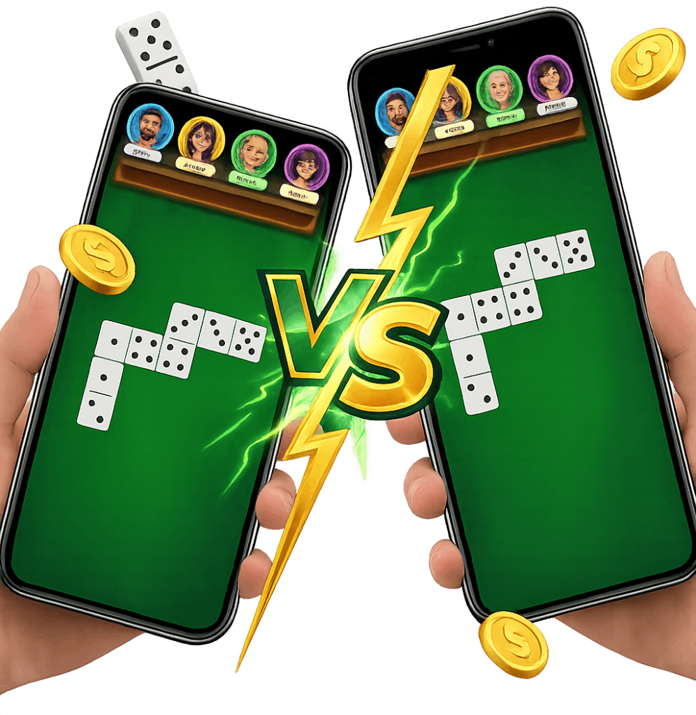 Jogando dominó contra o amigo